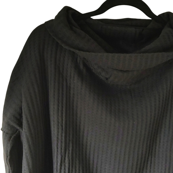 NWT! Free People Juicy Long-Sleeve Top Oversized Cowlneck Split Back MEDIUM - Picture 3 of 10